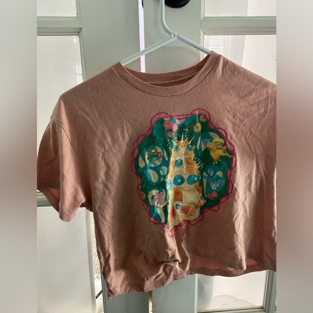 Meow Wolf cropped tee. (M girls)